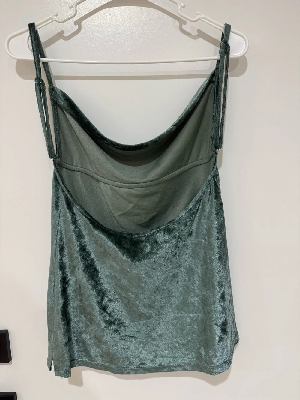 Free People All Night Velvet Camisole Green Size S